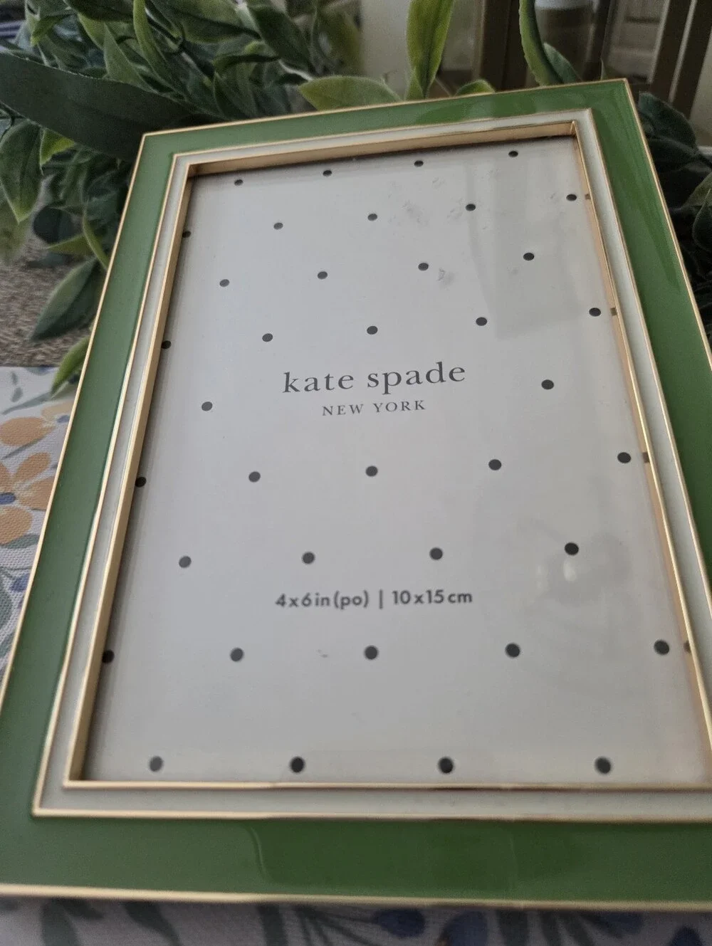 kate spade Green with Gold Trim Picture Frame